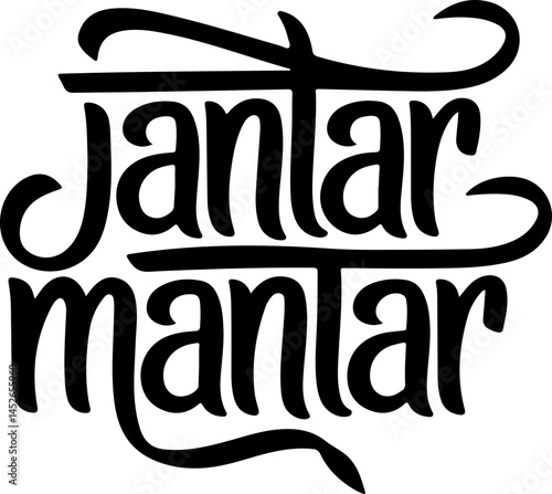 Jantar Mantar Artistic Bold Text