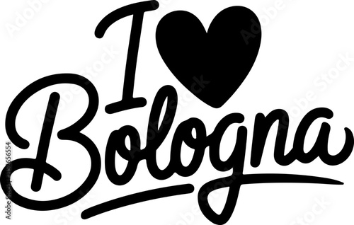 I Love Bologna Italy Design Graphic