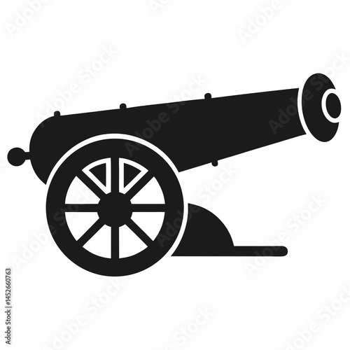Cannon icon silhouette vector illustration