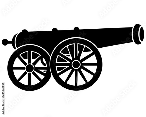 Cannon icon silhouette vector illustration