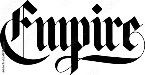 Blackletter Empire Style Word Art.