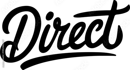 Bold Black Handwritten Direct Text