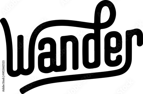 Wanderlust Bold Black Wordmark Logo