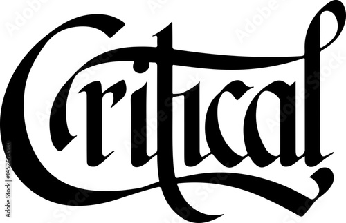 Blackletter Script Critical Word Art