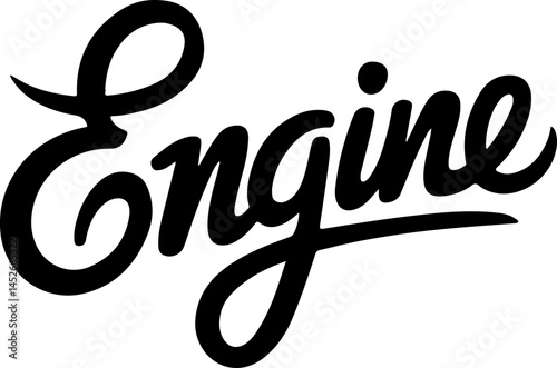 Bold Script Engine Wordmark Design