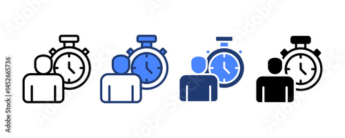 Time Manager Icon set multiple style collection