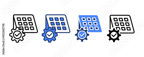 Scheduling Icon set multiple style collection