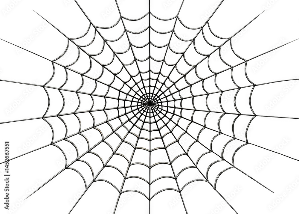 Obraz premium Fake spider web isolated on a transparent background.
