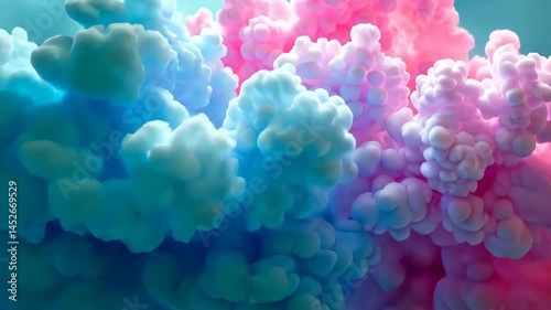 Tranquil video of abstract vapor with soft movements and subtle transitions, evoking reflection and contemplation in digital art. High quality 4k footage