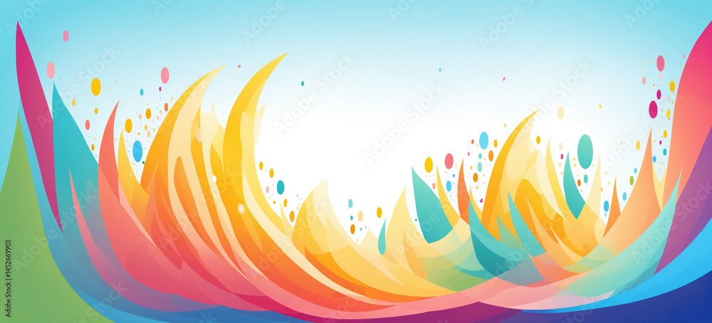 abstract colorful wave pattern with radiant glow