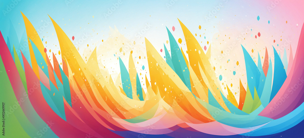 abstract colorful wave pattern with radiant glow