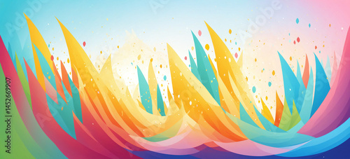 abstract colorful wave pattern with radiant glow