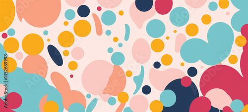 Obraz na płótnie abstract colorful dot and shape pattern on soft background w salonie
