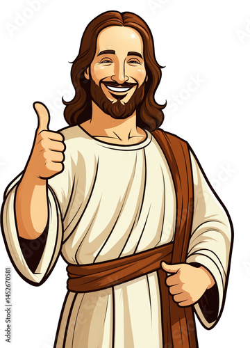 Jesus christ thumb up smile...