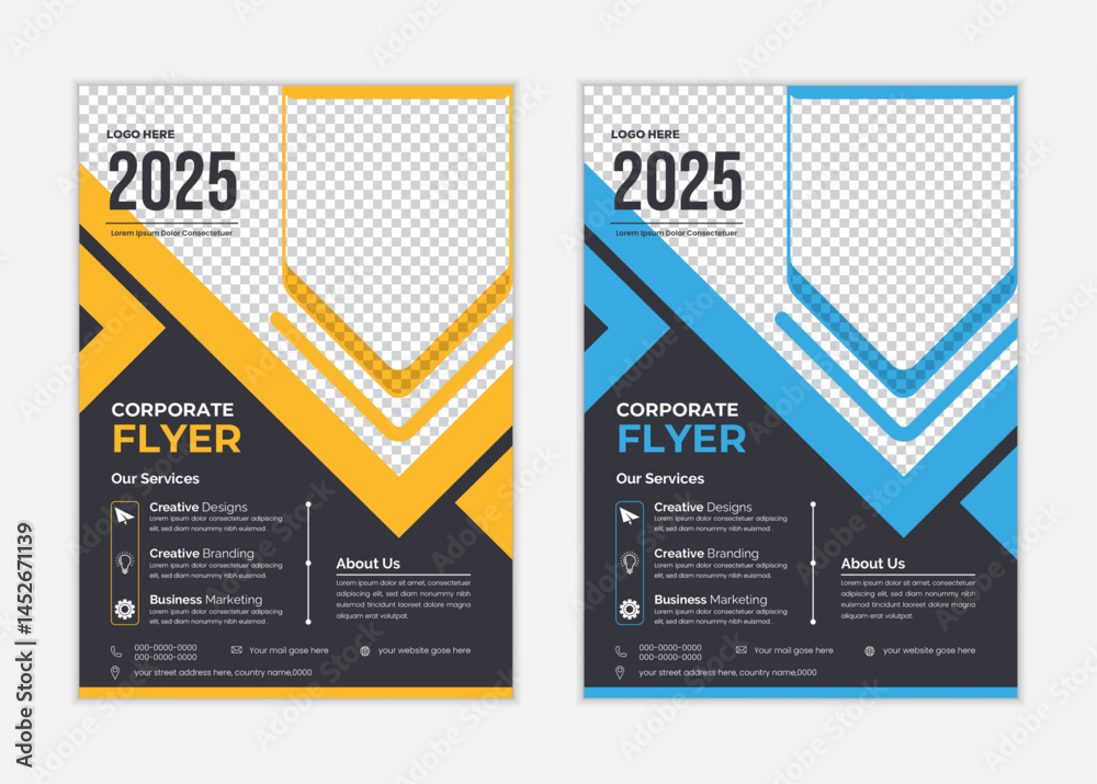 Creative Corporate & Business Flyer Brochure Template Design, Abstract Business Flyer, Vector Template Design. Brochure design, cover, annual report, poster, flyer