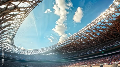 Sunny stadium track