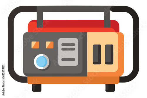 Illustration of a portable electric generator for backup power supply needs