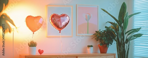 A room with a white wall and a wooden dresser