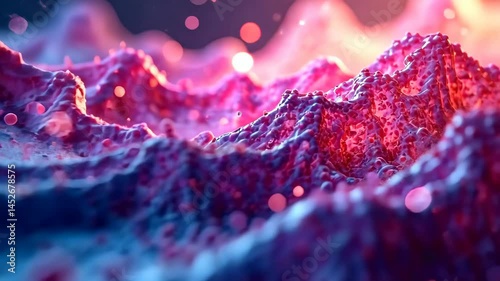 Dynamic Video Of Abstract Fluid purple Splashes With Interactive Patterns And Energetic Flows, Captivating The Viewer In A Playful Visual Dance. High quality 4k footage