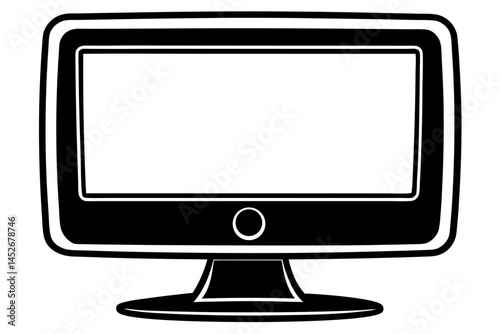 lcd monitor isolated on white background