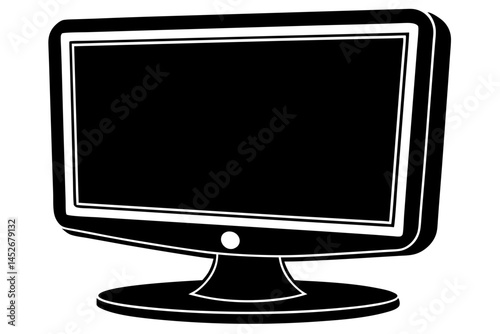 lcd monitor isolated on white background