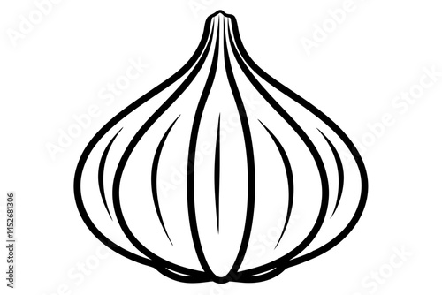onion on white background