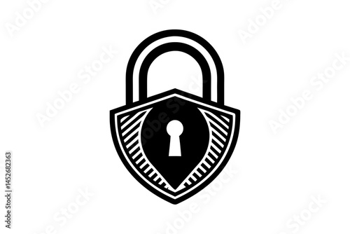 lock icon on white