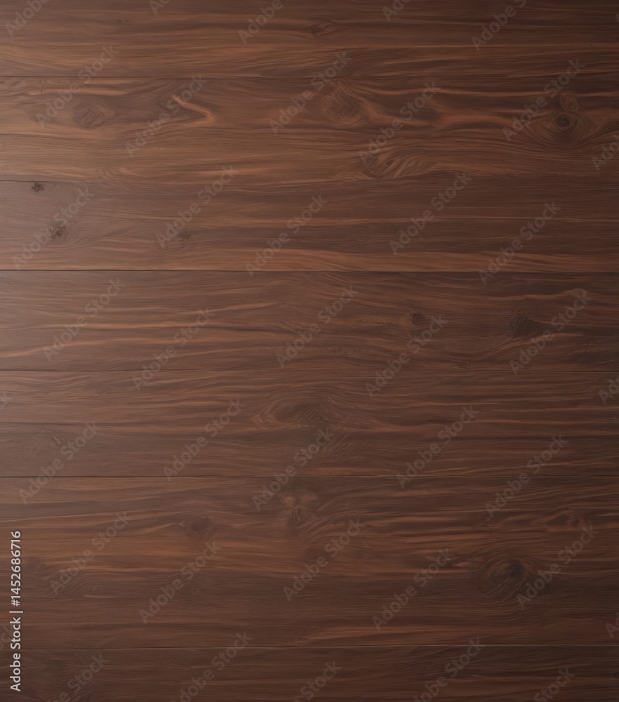 Fototapeta premium Dark brown wood, fine grain, warm beige highlights, subtle knots, warm, brown wood background