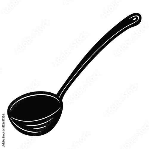 Hand Drawn Colored Ladle Doodle in Playful Style