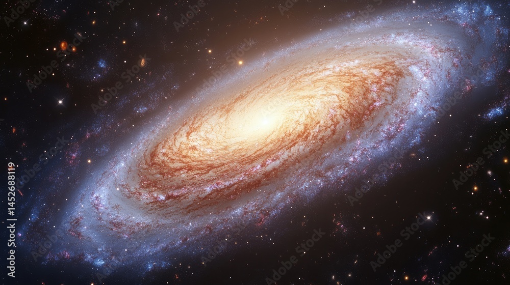 Naklejka premium Spiral Galaxy in Space