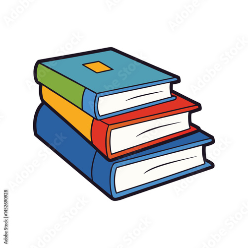 stack of books vector illustration isolated on white