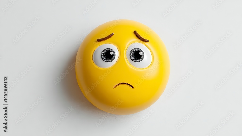 Fototapeta premium Sad Yellow Emotion Icon