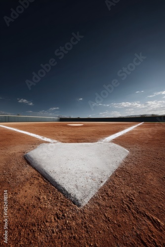Minimalist Baseball Stadium Landscape Empty Field of Dreams - Cinematic Sports Infrastructure Showcasing Peak Performance Potential and Digital Marketing Storytelling