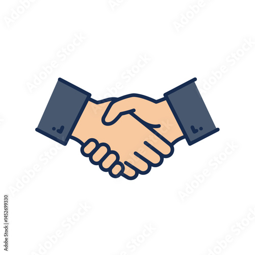 Handshake icon, Business agreement handshake vector 