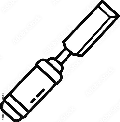 Chisel: A clean, focused image of a steel chisel, a fundamental tool for woodworkers and craftsmen, symbolizing precision and the art of shaping.