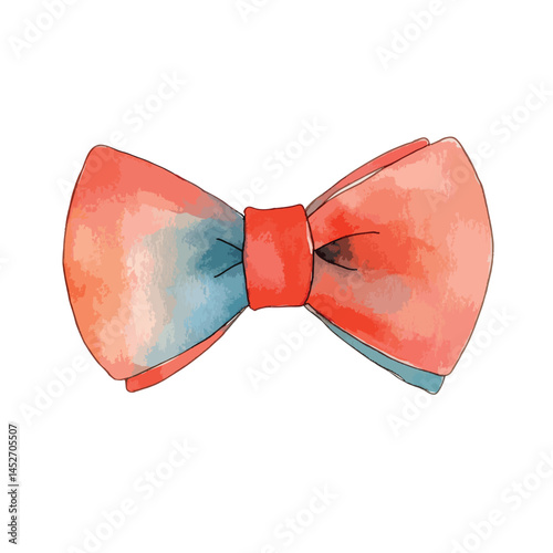 watercolor illustration of Bow Tie isolated