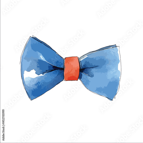 watercolor illustration of Bow Tie isolated
