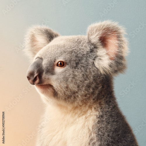 Eco-Conscious Wild Koala Conservation Soft Textural Portrait Celebrating International Wild Koala Day with Earth Month Sustainability and Wildlife Protection Marketing Campaign