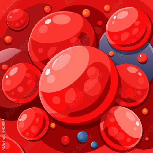red blood cells in a scientific illustration