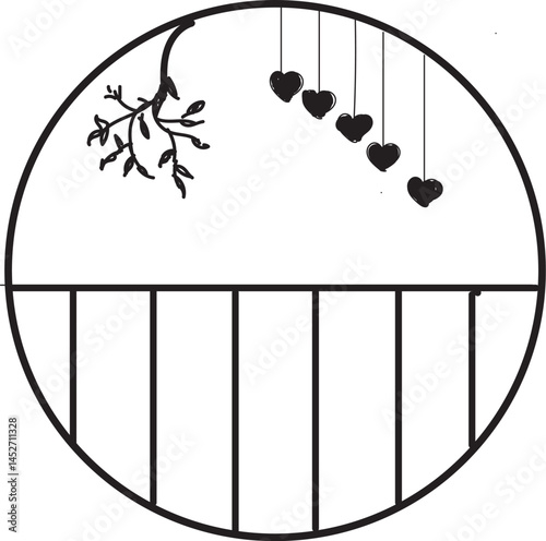  Line drawing of man and woman in love.