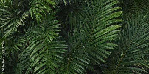 Intricate palm leaf texture, vibrant green hues, tropical detail,  organic,  pattern