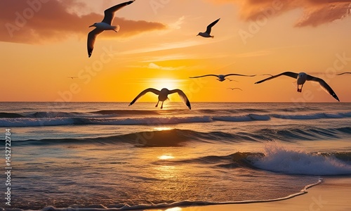 sunset on the beach