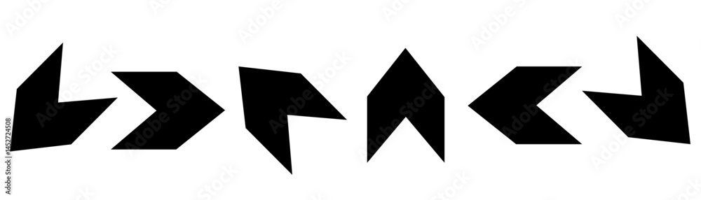 Arrow icon set with different positions and pointing directions, like this way, left, right, up, down, and one way Arrow icon set with different positions and pointing directions, like this way, left, right, up, down, and one way