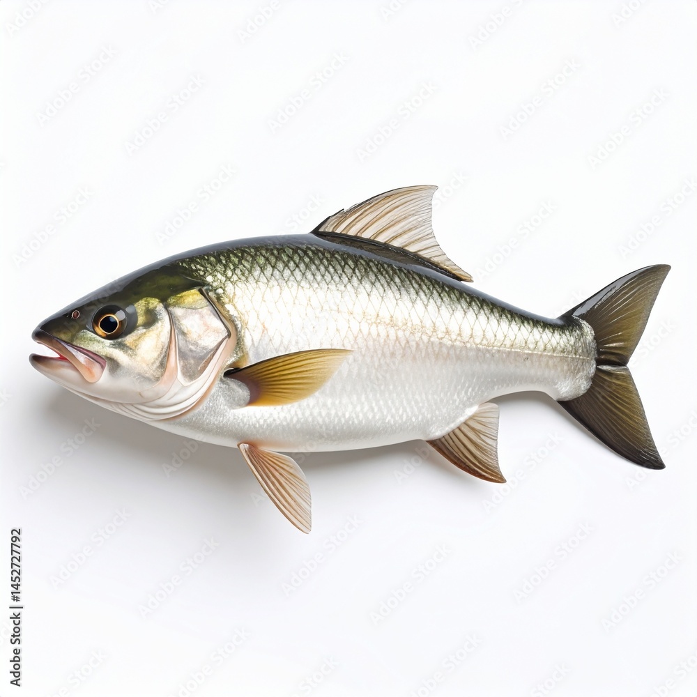 Fototapeta premium Realistic fish over white background