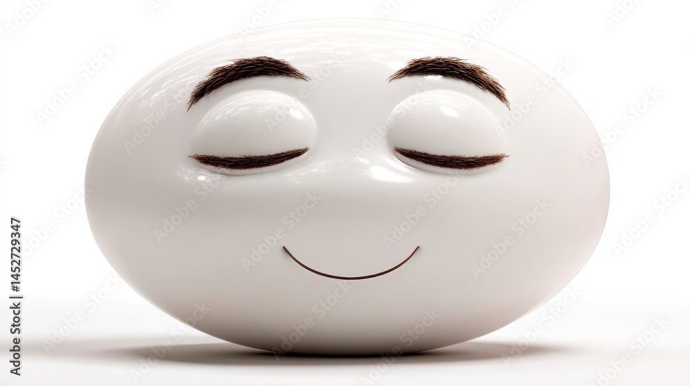 Smiling Character with Closed Eyes Smiling Character with Closed Eyes
