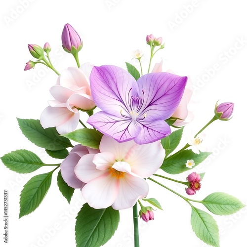   flowers on a white background,  
