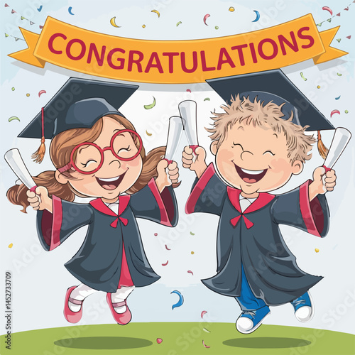 Proud Graduates Celebrate Their Achievement