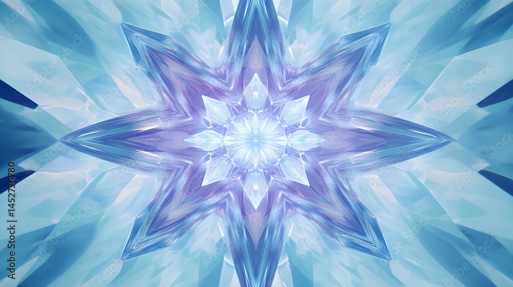 Stunning Crystal Snowflake Kaleidoscope Pattern Stunning Crystal Snowflake Kaleidoscope Pattern