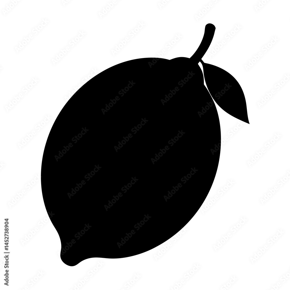 Fototapeta premium Food Lemon silhouette vector illustrator