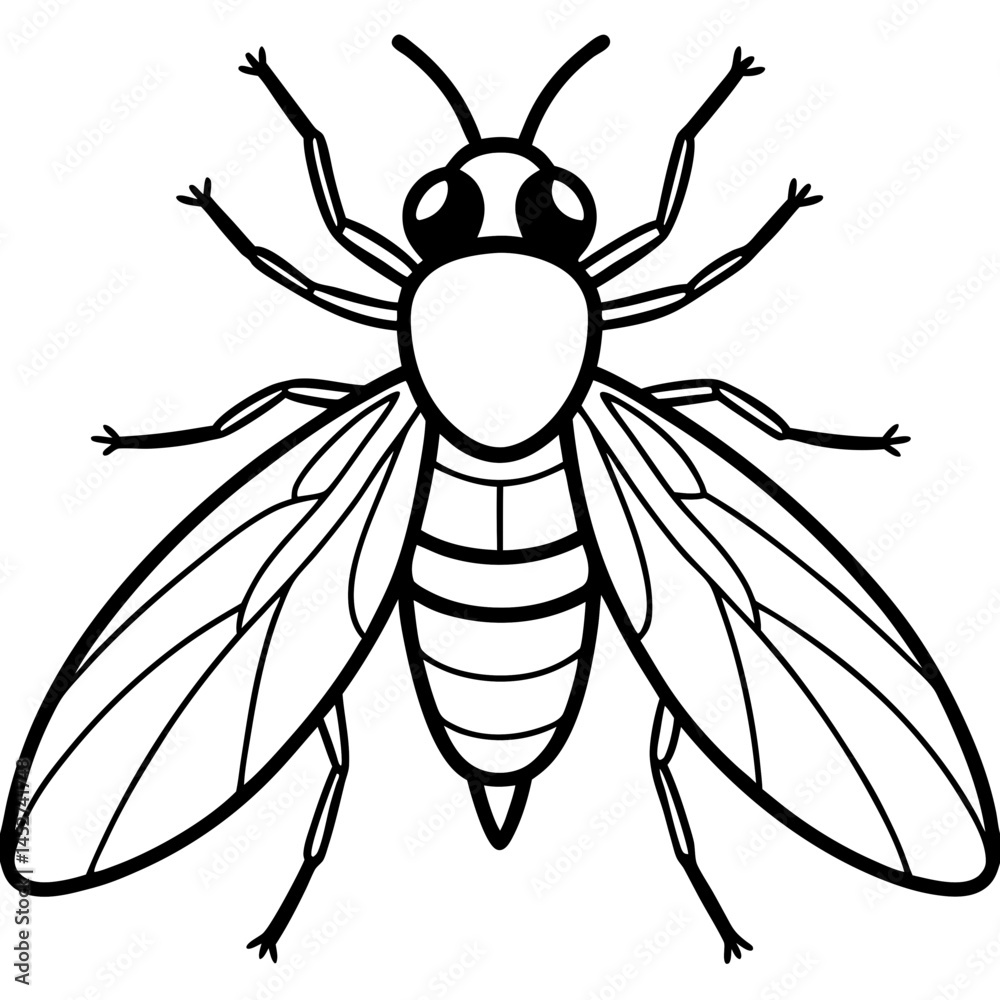 Obraz premium Horsefly Outline – Clean Vector Style